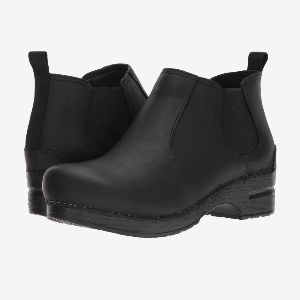 Dansko Frankie Black Oiled Pull on Ankle Boot Sz 9/39